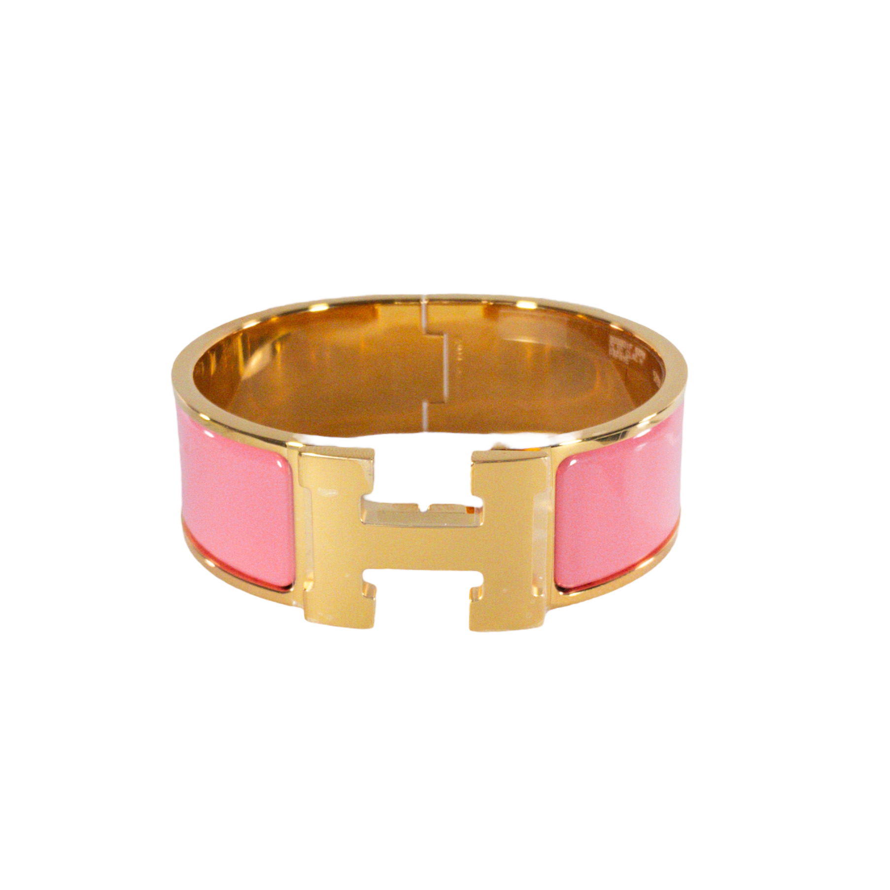Hermes Papaye Wide Clic H Bracelet GHW