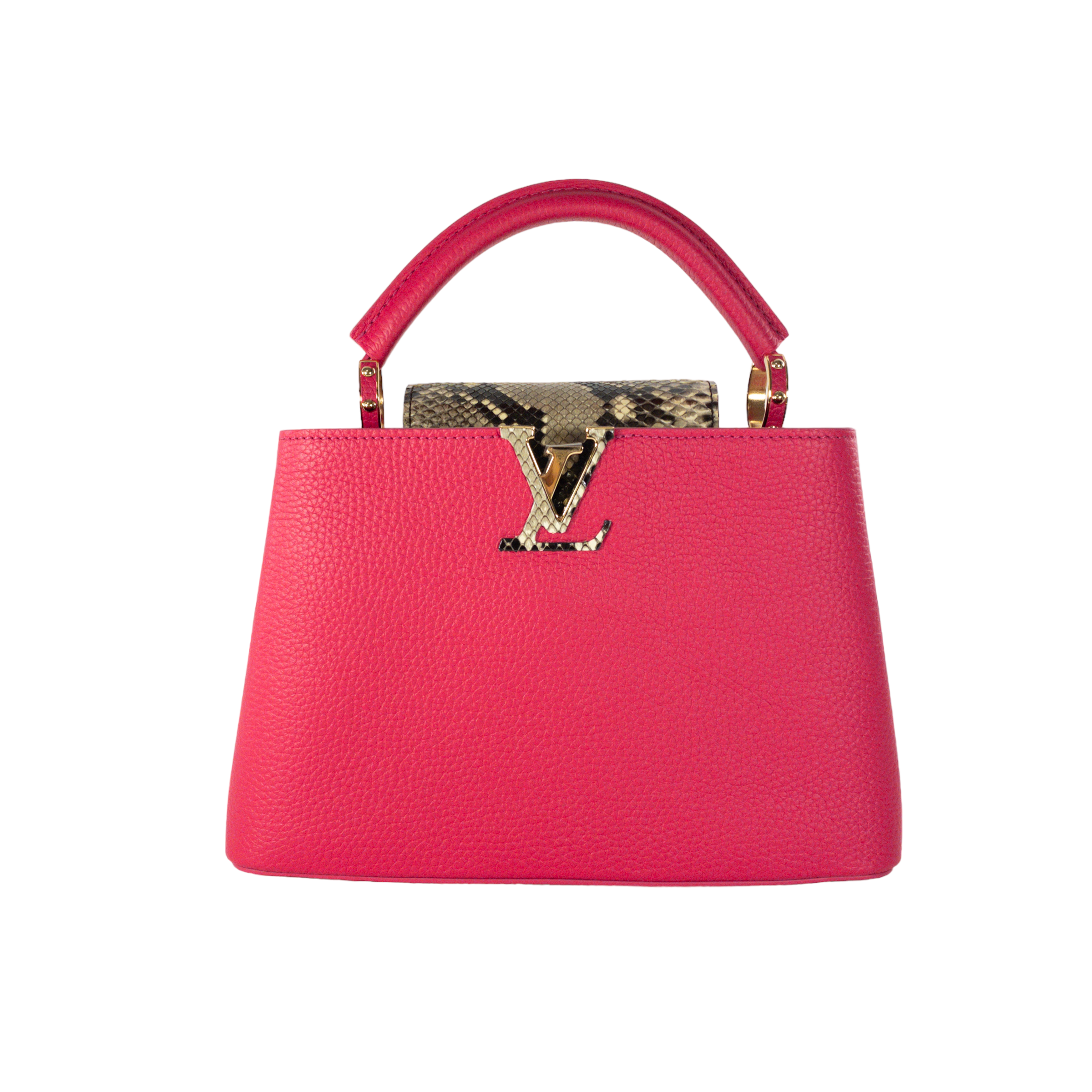 Louis Vuitton Pink Python Capucine BB
