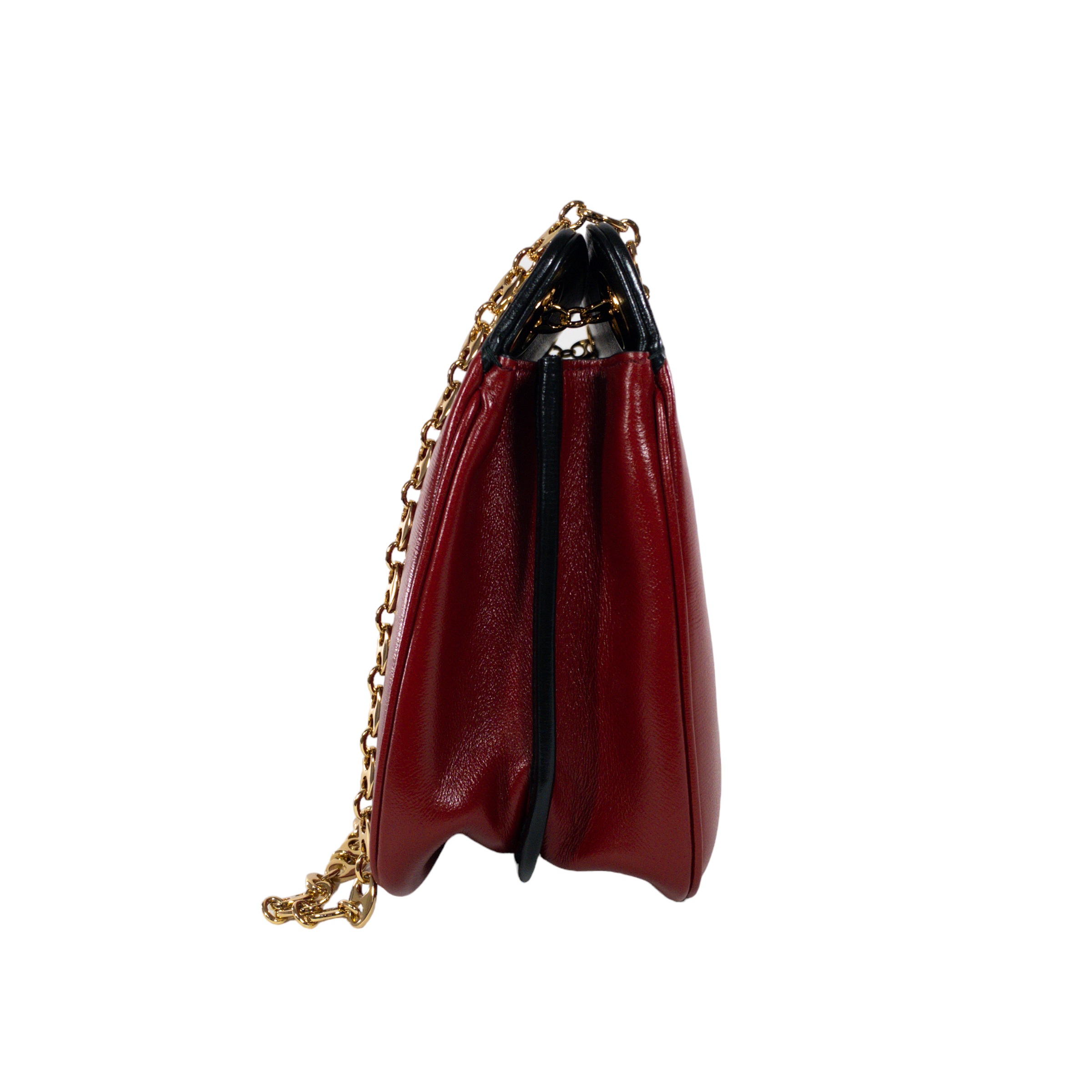 Gucci Red Linea Marina Chain Shoulder Bag