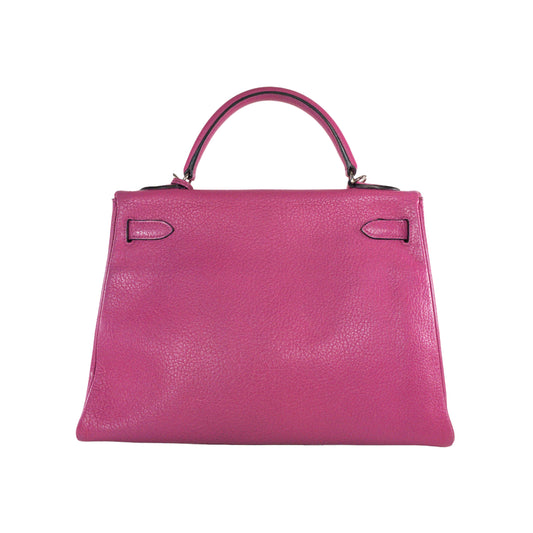 Hermes Kelly 32cm Rose Shocking Chevre PHW