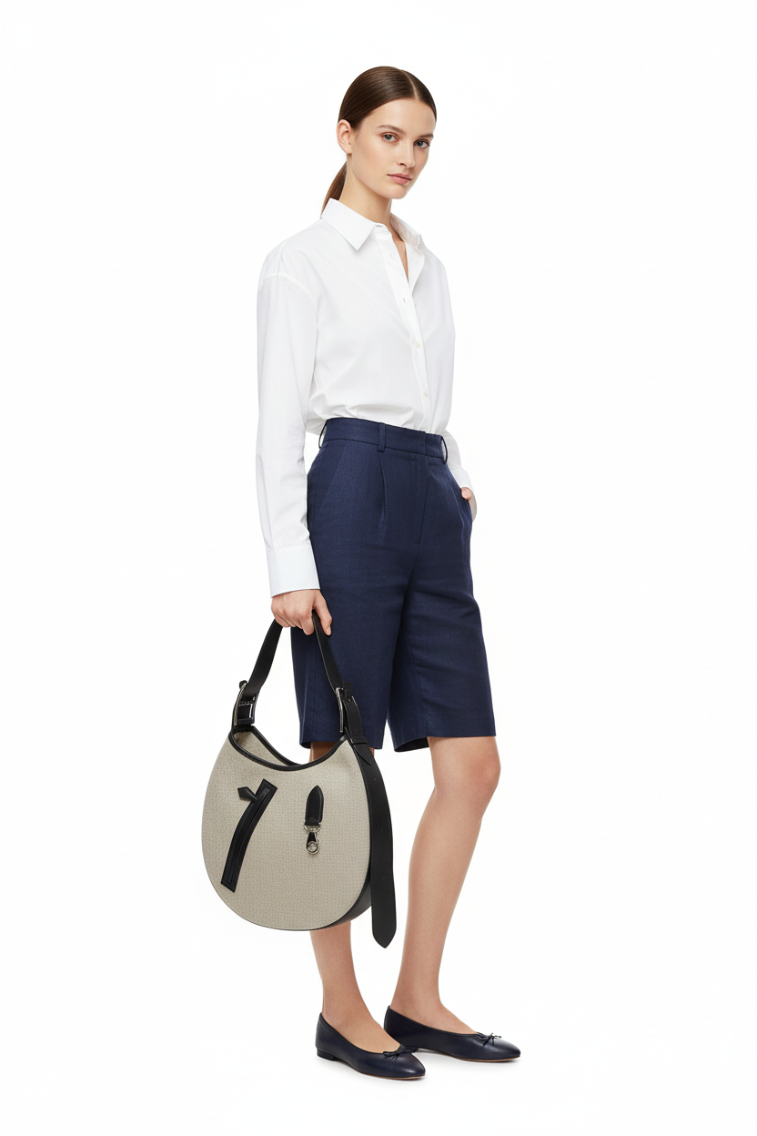 Hermes Arcon Toile/Black Swift Shoulder Bag