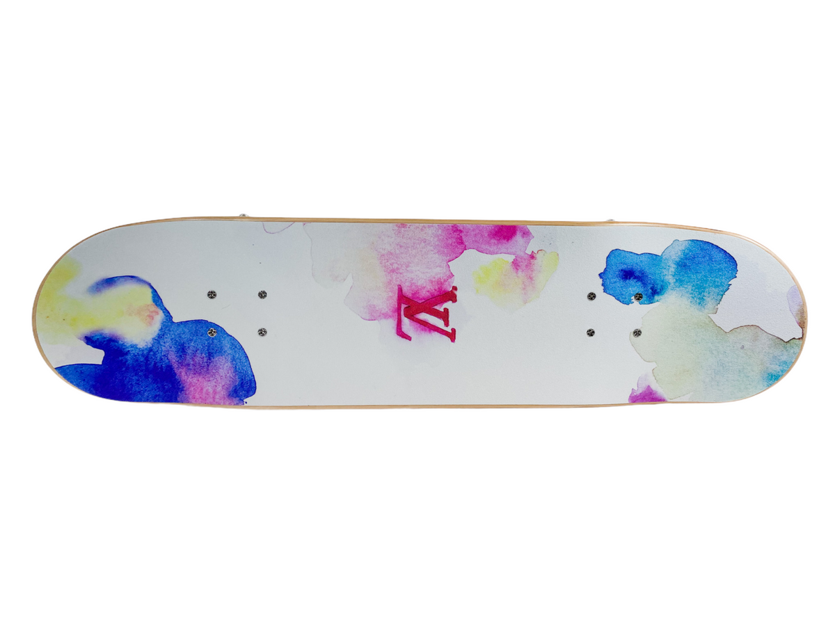 Louis Vuitton 2021 pre-owned Watercolour Monogram-print Skateboard