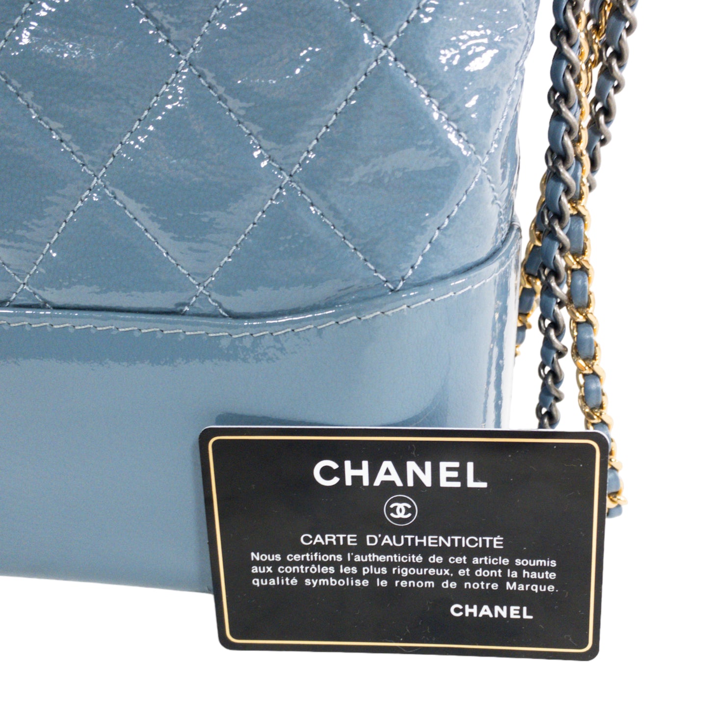 Chanel Blue Glazed Large Gabrielle