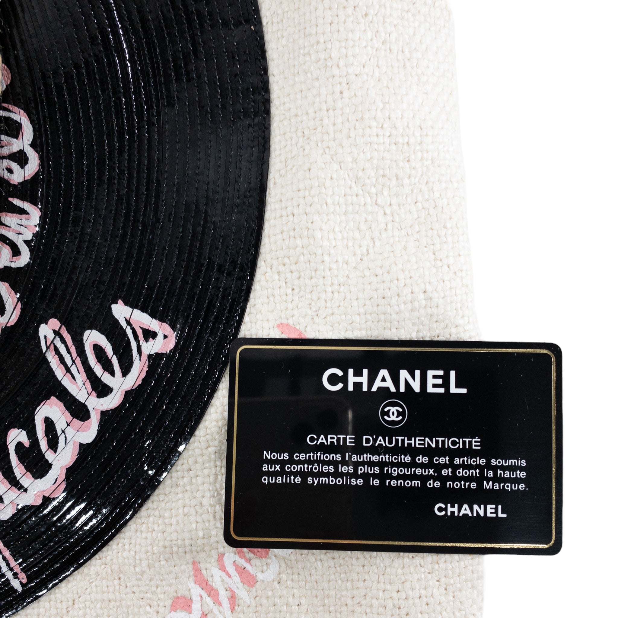 Chanel Beige Coco Cuba Record Embroidered Tote