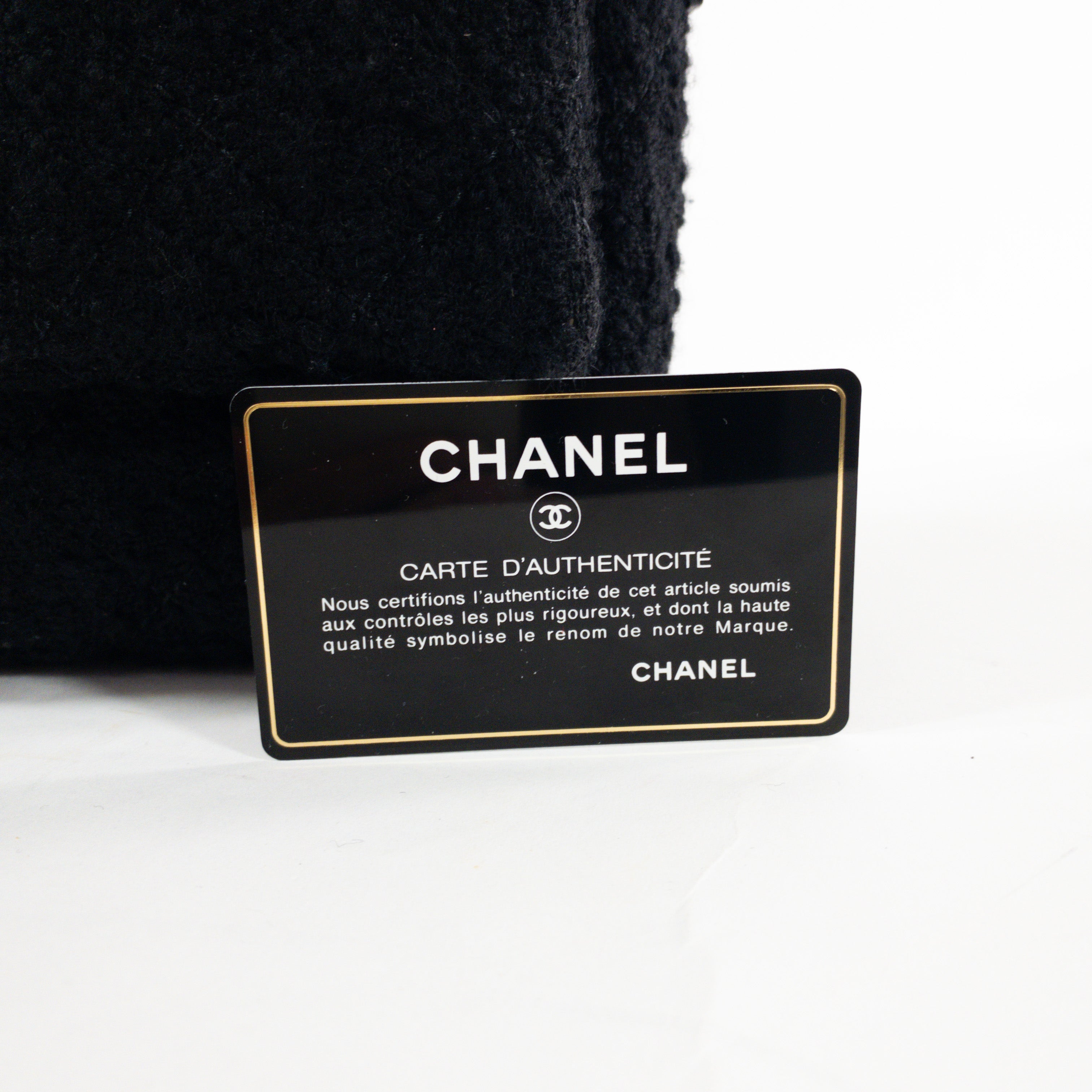 Chanel Black Tweed Large Easy Reissue