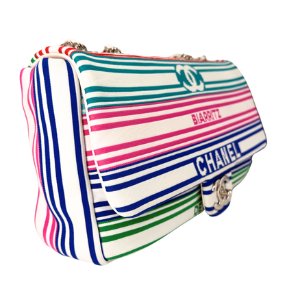 Chanel Venise Biarritz White/ Multicolor Flap bag