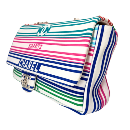 Chanel Venise Biarritz White/ Multicolor Flap bag