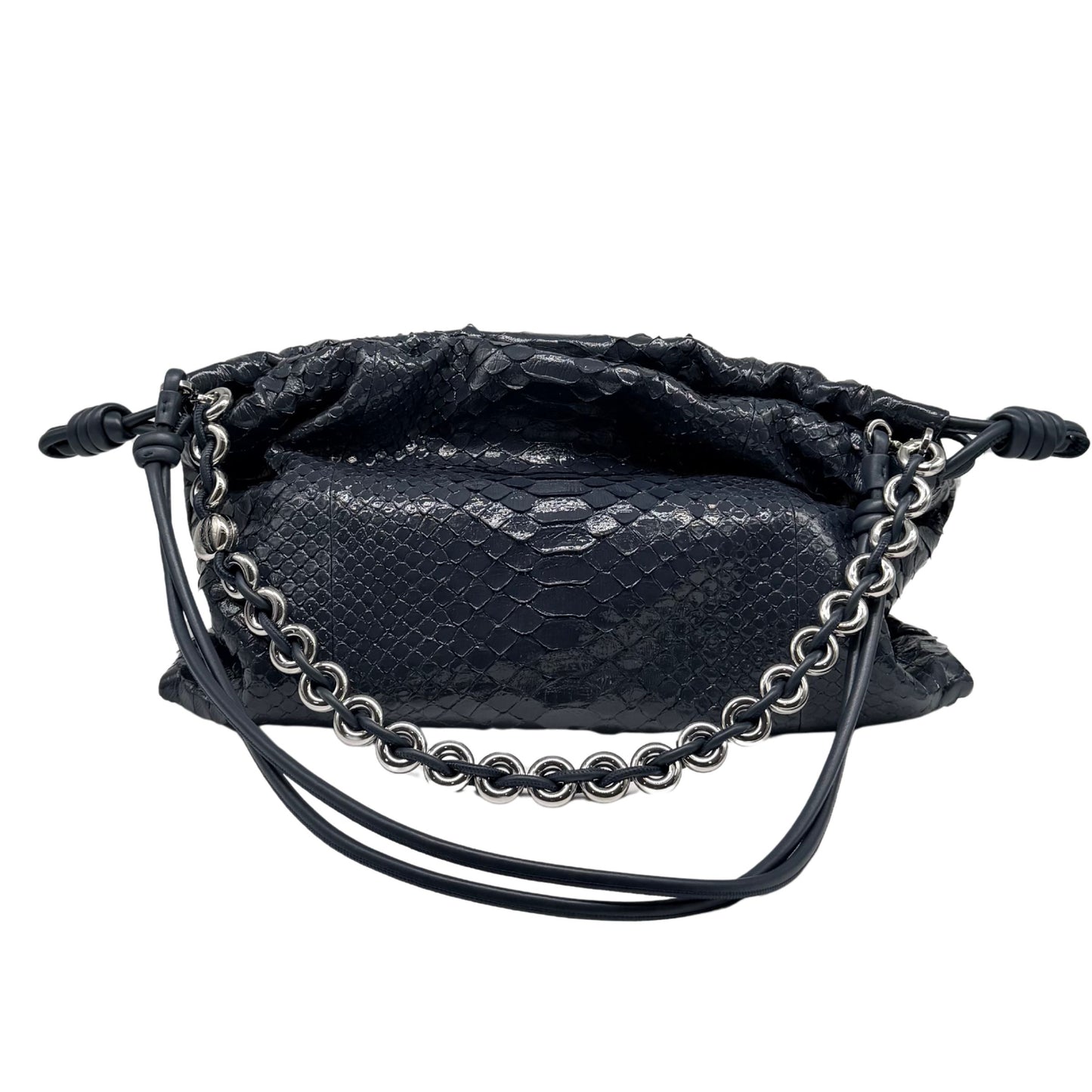 Loewe Flamenco Large Shoulder Bag in Patent Python