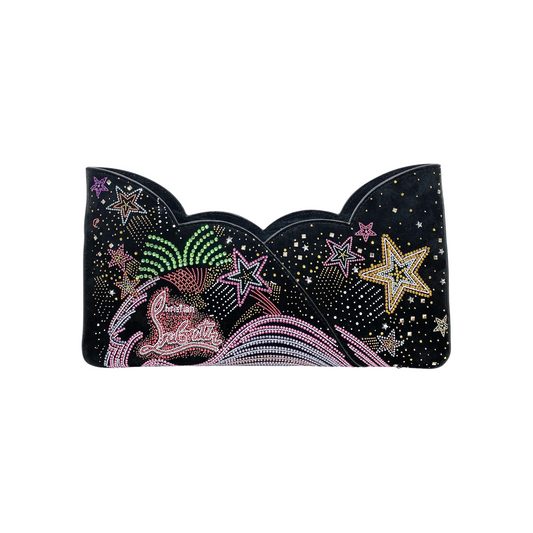 Christian Louboutin Black Hot Chick Starlight Crystal Clutch