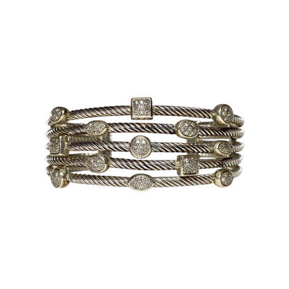 David Yurman Diamond Confetti 925 Sterling Silver Cuff