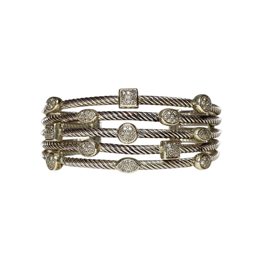 David Yurman Diamond Confetti 925 Sterling Silver Cuff