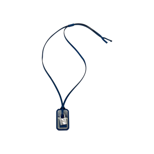 Hermes Navy O’Kelly Pendant Necklace