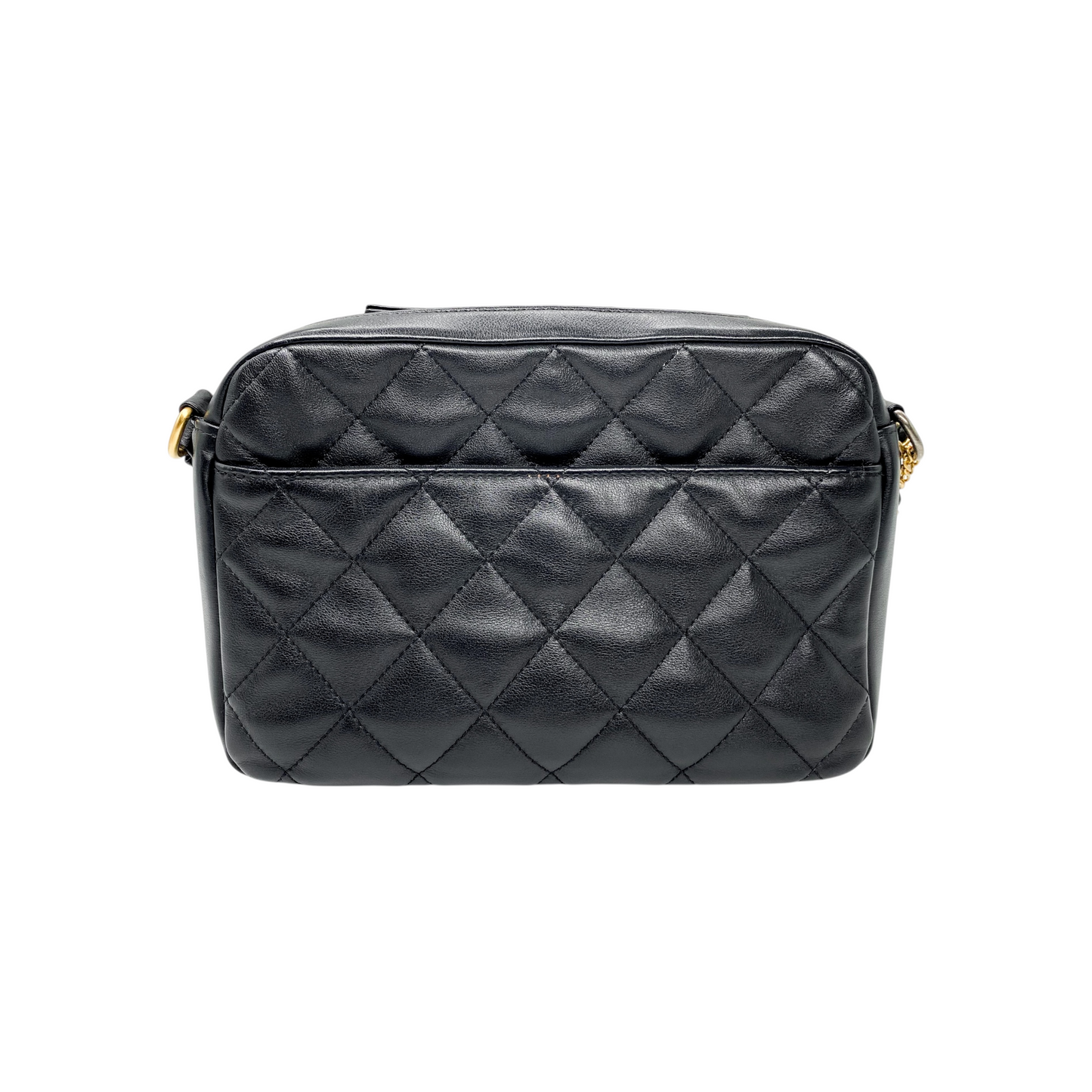 Chanel Black Camera Double Pocket Bag