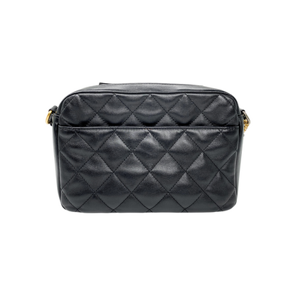 Chanel Black Camera Double Pocket Bag