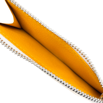 Goyard White Bourbon Zipped Card Holder