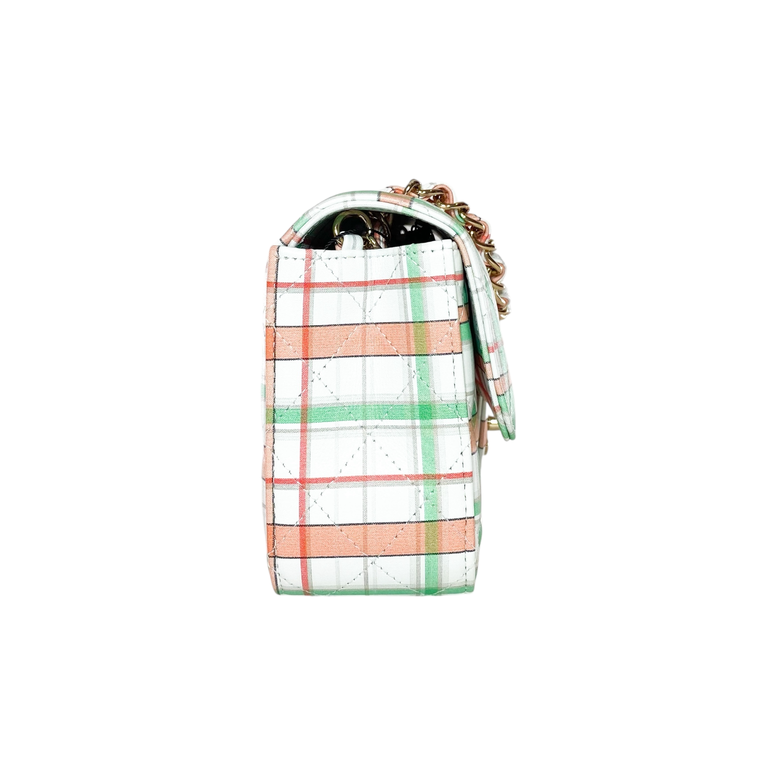 Chanel White Plaid Mini Rectangle