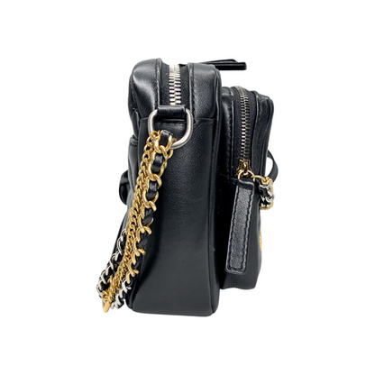 Chanel Black Camera Double Pocket Bag