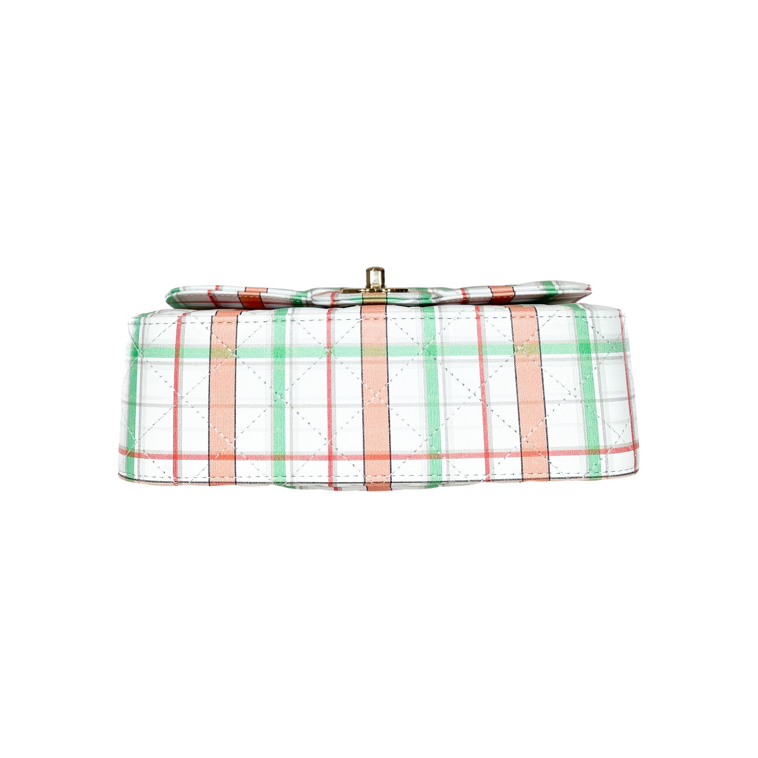 Chanel White Plaid Mini Rectangle