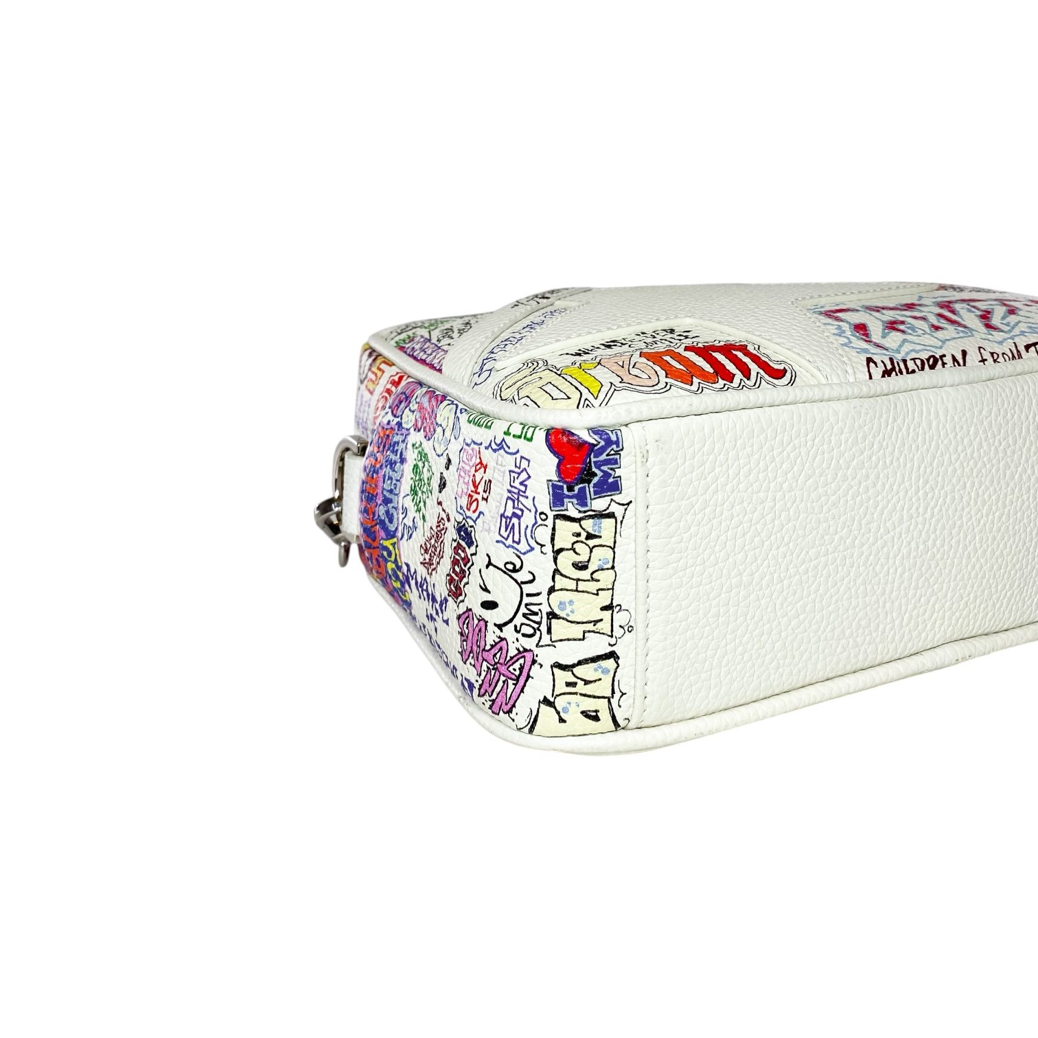 Golden Goose White Star Graffiti Camera Bag