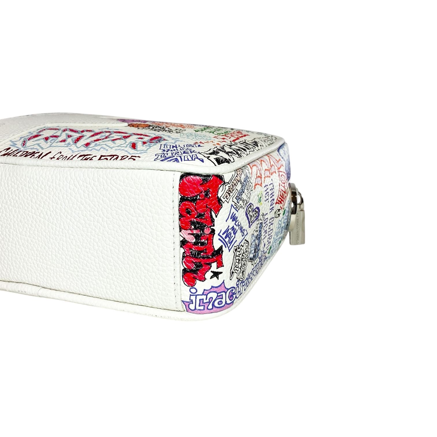 Golden Goose White Star Graffiti Camera Bag