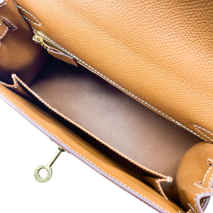 Hermes Kelly 25 Gold Epsom Gold Hardware