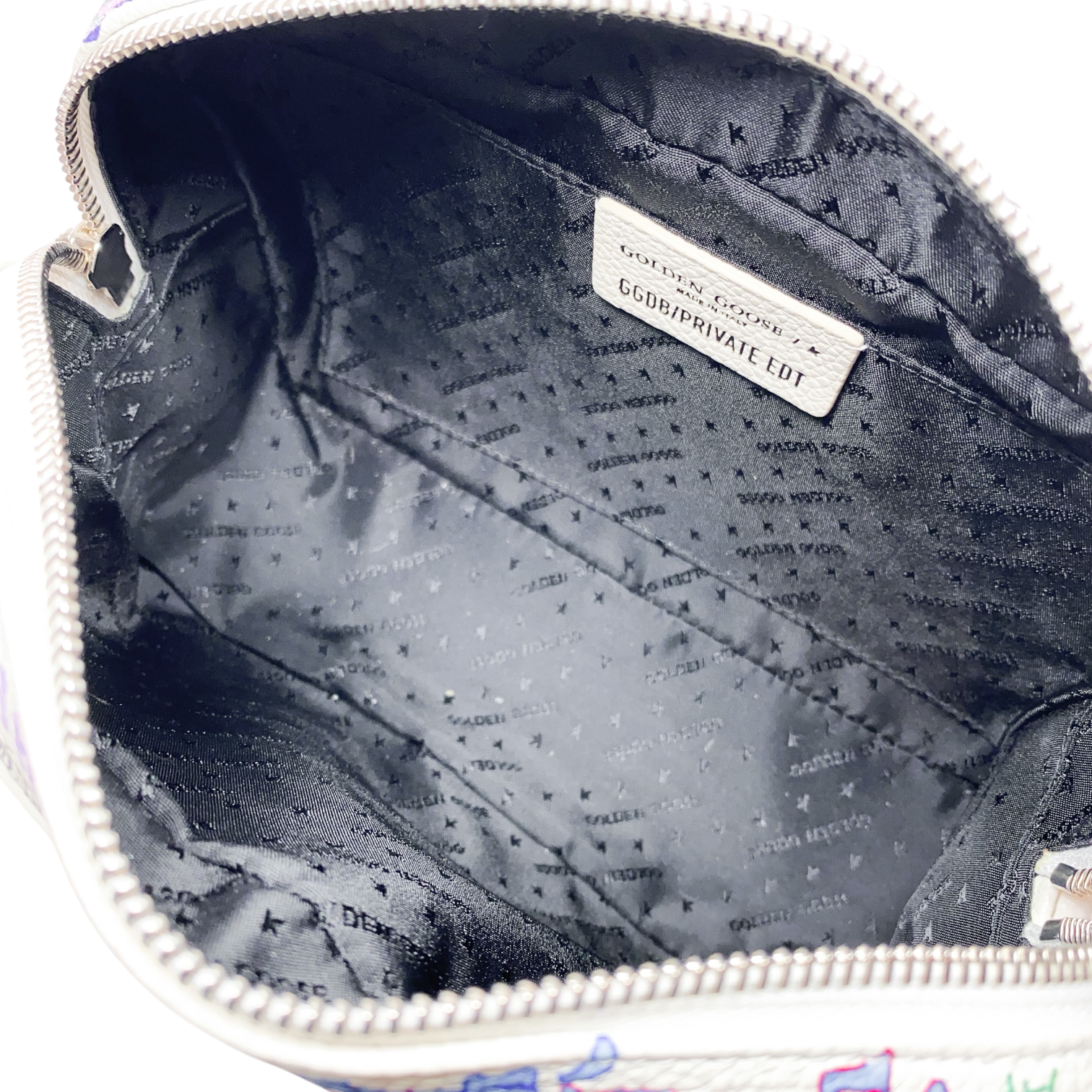 Golden Goose White Star Graffiti Camera Bag