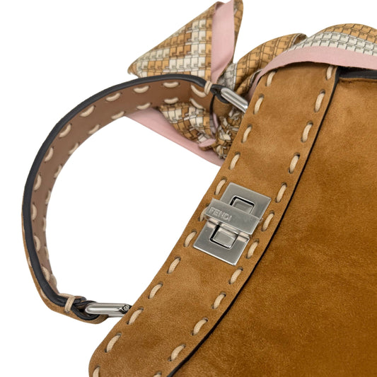 Fendi Suede Stitch Marrone Peekaboo Mini