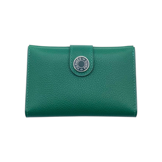 Hermes Vert Fonce Vert Moyen Card Case