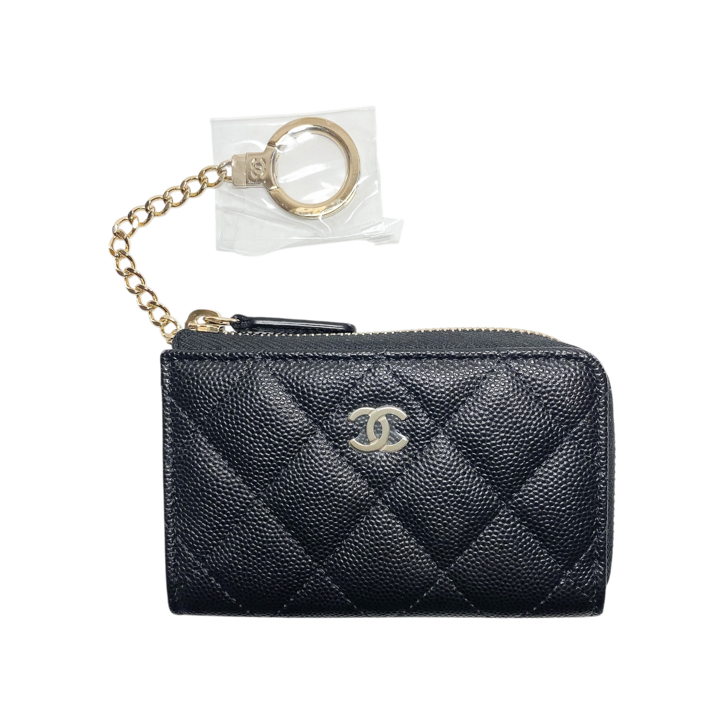 Chanel Black Zipped Key Holder Case