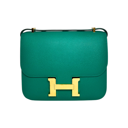 Hermes Constance 18 Vert Jade Epsom Gold Hardware