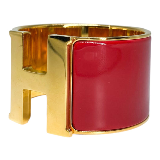 Hermes Rouge Extra-Wide Clic Clac H Bracelet