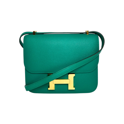 Hermes Constance 18 Vert Jade Epsom Gold Hardware