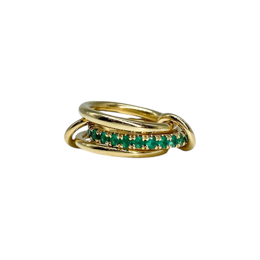 Spinelli Kilcollin Gold Emerald Petunia Ring