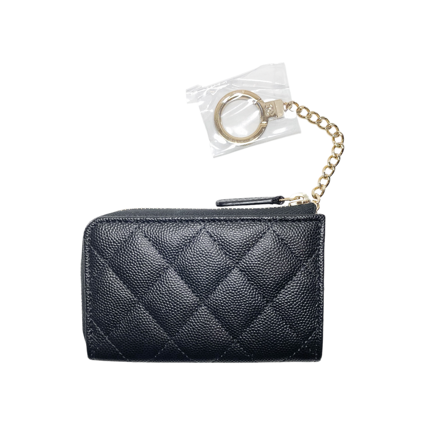 Chanel Black Zipped Key Holder Case