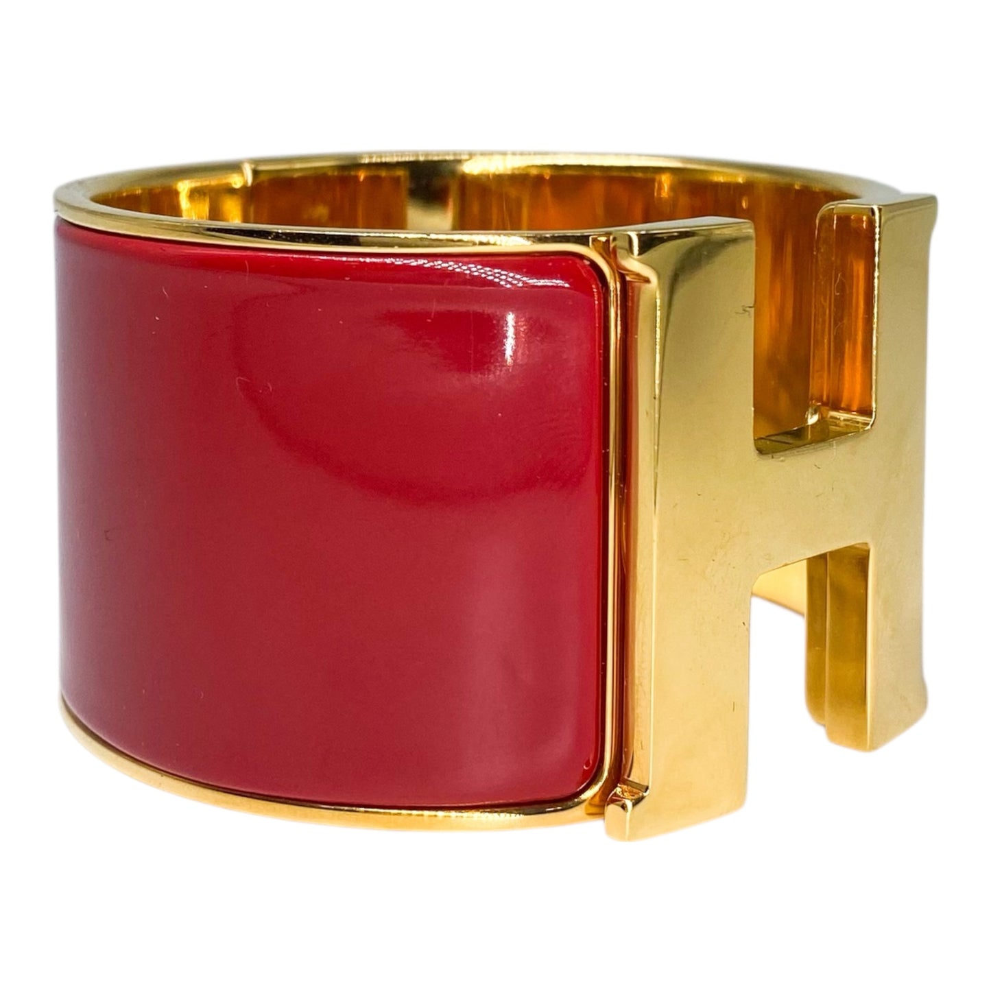 Hermes Rouge Extra-Wide Clic Clac H Bracelet