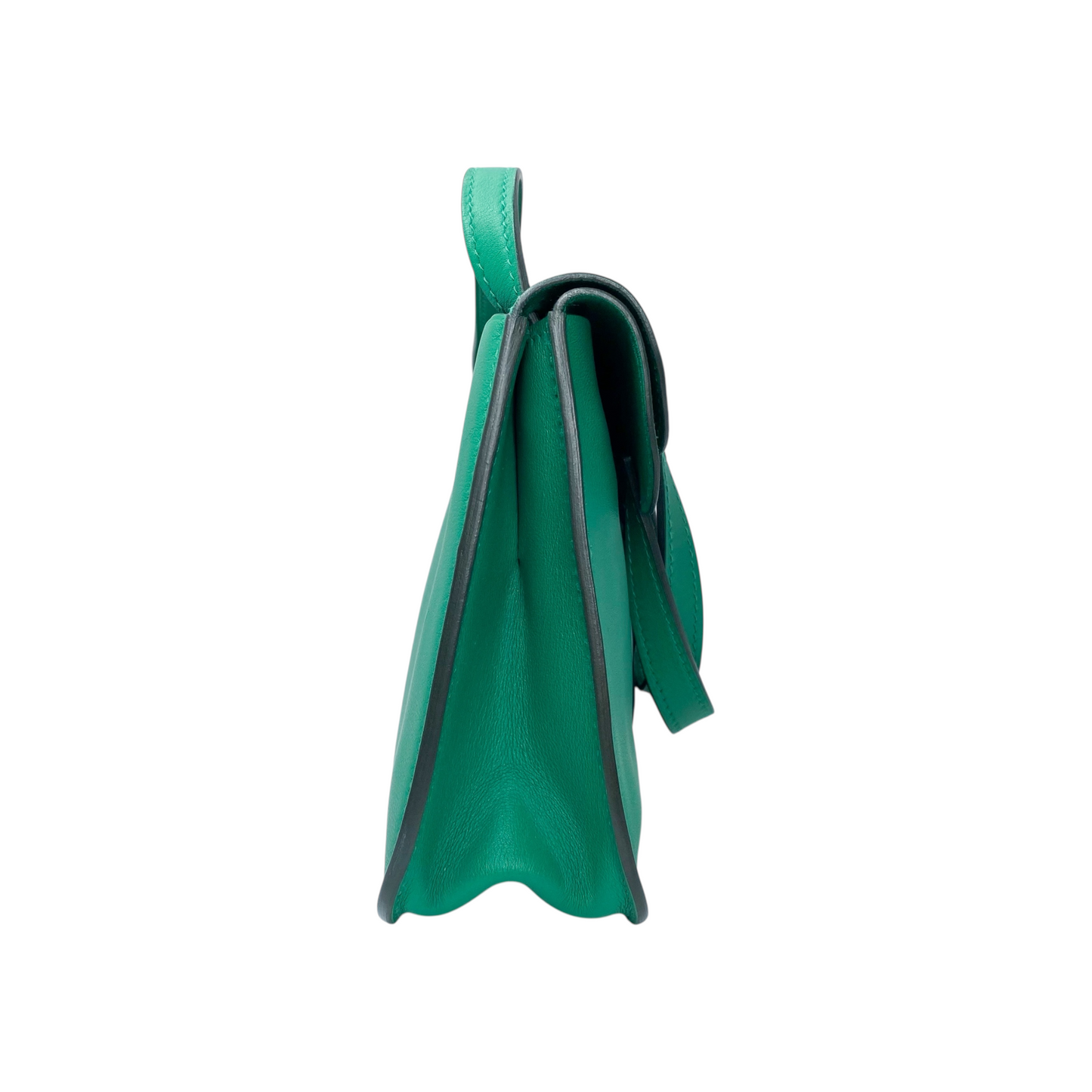 Hermes Halzan 22 Mini Vert Vertigo Swift Palladium Hardware