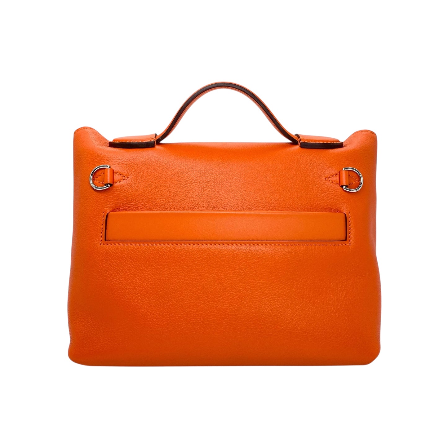 Hermes Mini 24/24 Orange Evercolor Swift Palladium Hardware 21cm