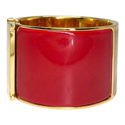 Hermes Rouge Extra-Wide Clic Clac H Bracelet