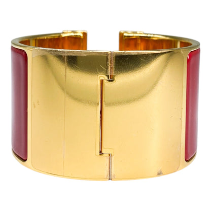 Hermes Rouge Extra-Wide Clic Clac H Bracelet