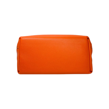 Hermes Mini 24/24 Orange Evercolor Swift Palladium Hardware 21cm