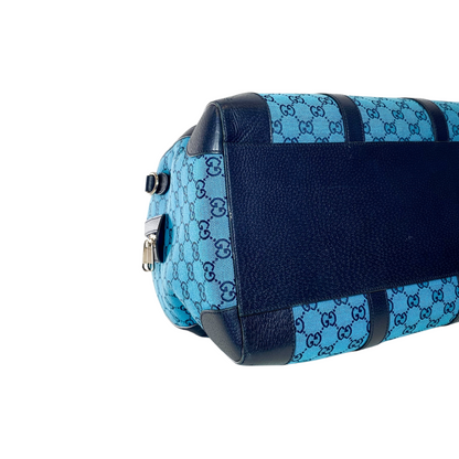Gucci Aqua Navy Supreme Duffle