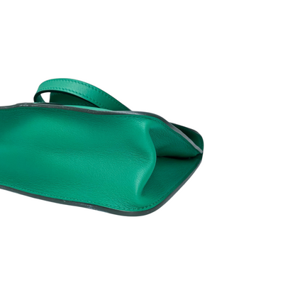 Hermes Halzan 22 Mini Vert Vertigo Swift Palladium Hardware