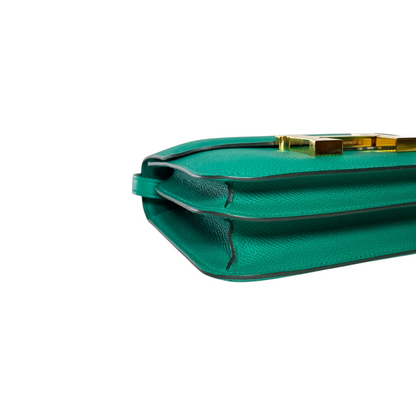 Hermes Constance 18 Vert Jade Epsom Gold Hardware