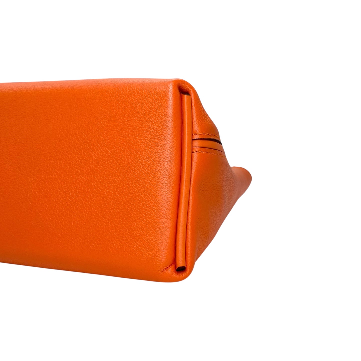 Hermes Mini 24/24 Orange Evercolor Swift Palladium Hardware 21cm