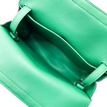 Hermes Halzan 22 Mini Vert Vertigo Swift Palladium Hardware
