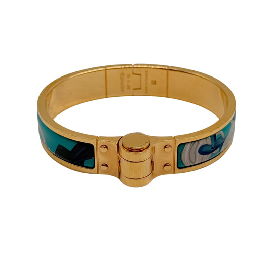 Hermés Narrow Enamel Hinged Bangle