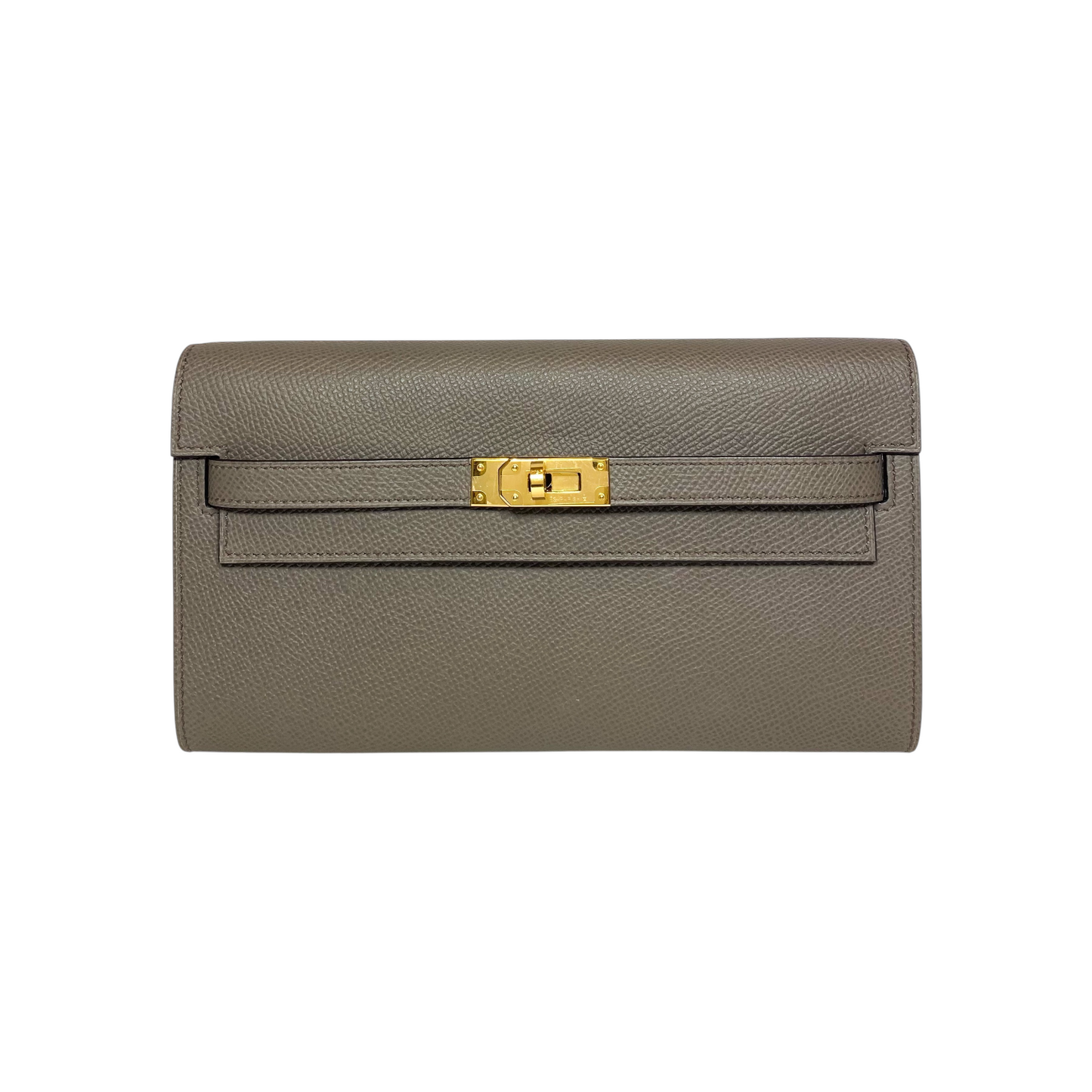 Hermes Kelly To Go Etain Epsom Gold Hardware