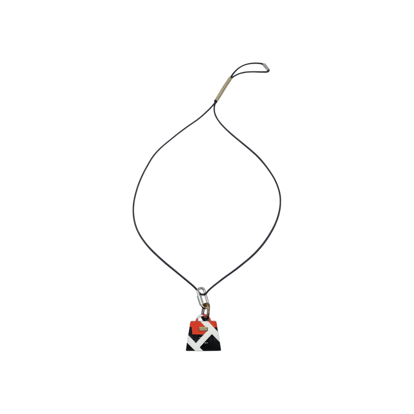 Hermes Multicolor Resin Kelly Bag Necklace