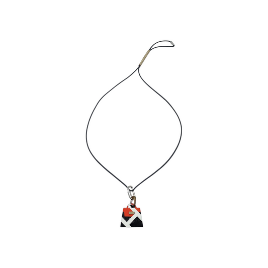 Hermes Multicolor Resin Kelly Bag Necklace