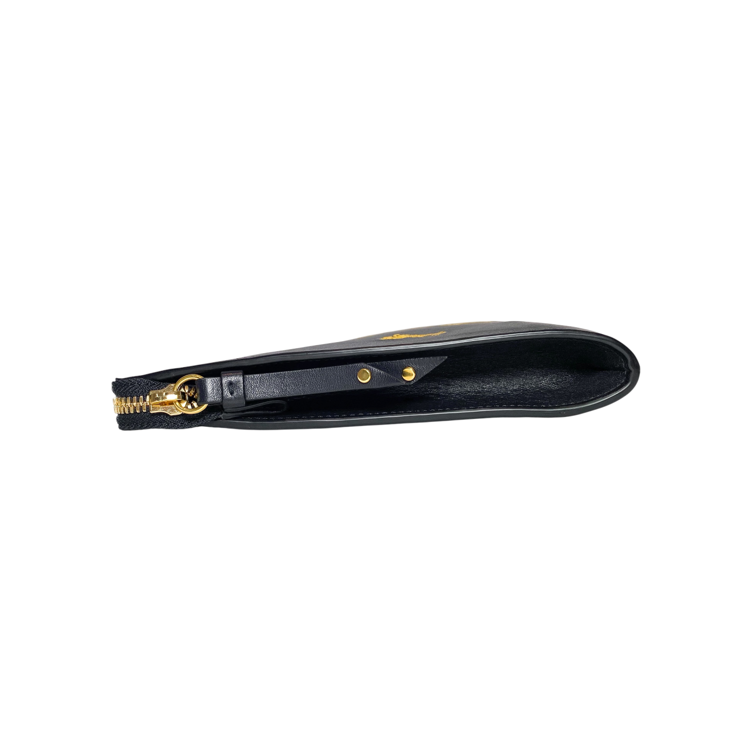 Chloe Black Gold Horses Pouch